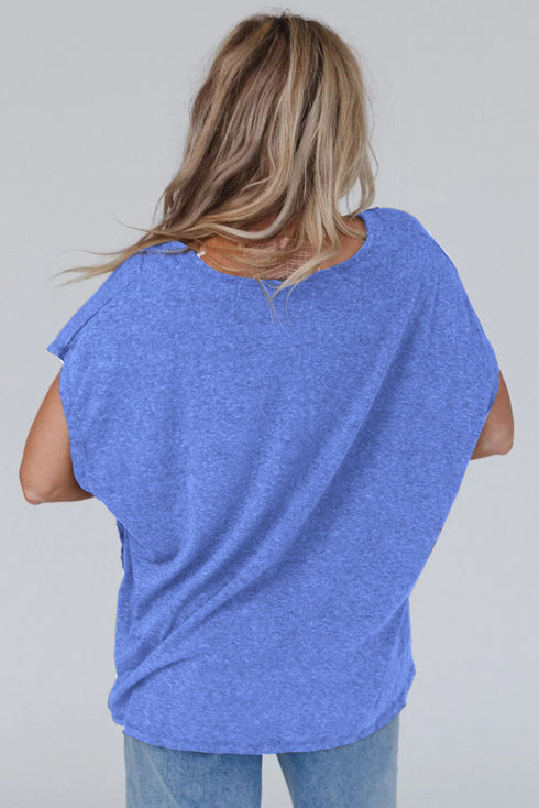 Crochet Lace Detail Oversized Tee